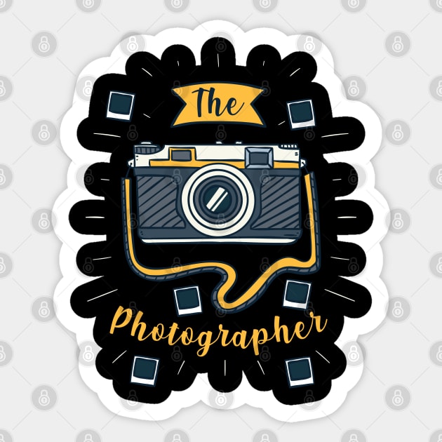 funny photographer t shirt camera t shirt Sticker by BEEtheTEE